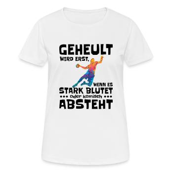 Jeu de handball sanglant - T-shirt respirant Femme - blanc - Devant - AI Model Female 172 dark (172cm)