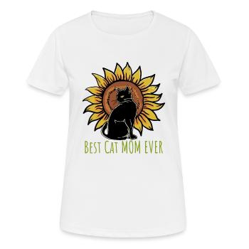 Best Cat Mom Ever - Women's Breathable T-Shirt - white - Front - AI Model Female 172 dark (172cm)