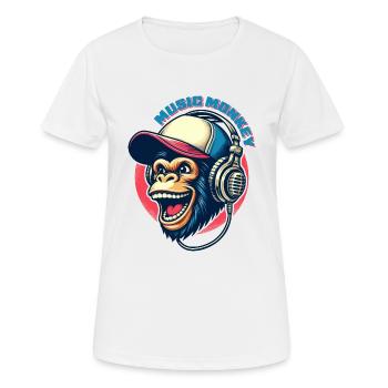 SINGE MUSICAL - T-shirt respirant Femme - blanc - Devant - AI Model Female 172 dark (172cm)