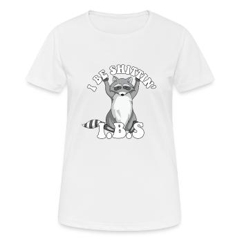 Sensibilisation au SCI raton laveur Je suis une blague sur les toilettes de Shittin - T-shirt respirant Femme - blanc - Devant - AI Model Female 172 dark (172cm)