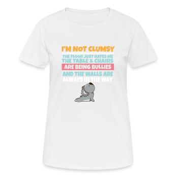 I'm Not Clumsy The Floor Hates Me Foolish Koala - Women's Breathable T-Shirt - white - Front - AI Model Female 172 dark (172cm)