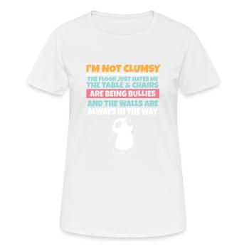I'm Not Clumsy The Floor Hates Me Foolish Panda - Women's Breathable T-Shirt - white - Front - AI Model Female 172 dark (172cm)