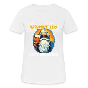 beer drinker beer lover drink drink party beer - Women's Breathable T-Shirt - white - Front - AI Model Female 172 dark (172cm)