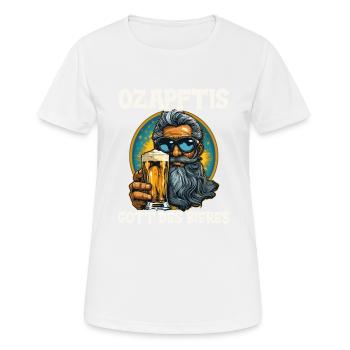beer drinker beer lover drink drink party beer - Women's Breathable T-Shirt - white - Front - AI Model Female 172 dark (172cm)