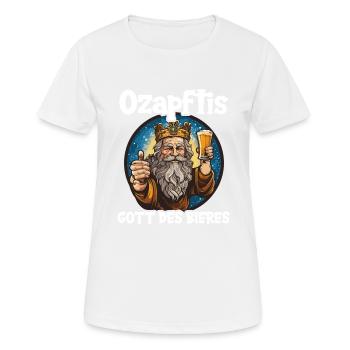 beer drinker beer lover drink drink party beer - Women's Breathable T-Shirt - white - Front - AI Model Female 172 dark (172cm)