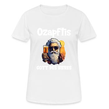 beer drinker beer lover drink drink party beer - Women's Breathable T-Shirt - white - Front - AI Model Female 172 dark (172cm)