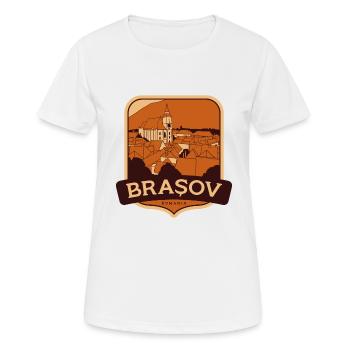 Brasov – Roumanie - T-shirt respirant Femme - blanc - Devant - AI Model Female 172 dark (172cm)