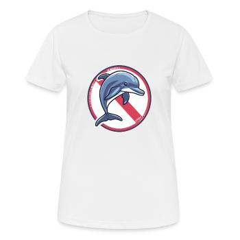 Dolphins forbidden: Dolphin - Women's Breathable T-Shirt - white - Front - AI Model Female 172 dark (172cm)