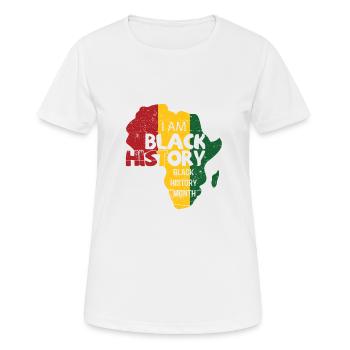 I Am Black History Month African American Pride Ce - Frauen T-Shirt atmungsaktiv - Weiß - Vorne - AI Model Female 172 dark (172cm)