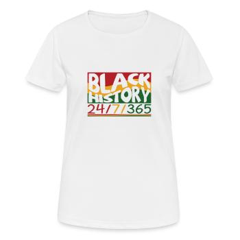 I Am Black History Month African American Pride Ce - Frauen T-Shirt atmungsaktiv - Weiß - Vorne - AI Model Female 172 dark (172cm)