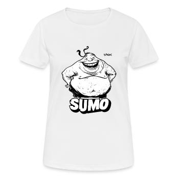 Gros sumo épais - T-shirt respirant Femme - blanc - Devant - AI Model Female 172 dark (172cm)