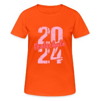 Lycée Jeunes Filles Lycée 2024 - T-shirt respirant Femme - orange néon - Devant - AI Model Female 172 dark (172cm)