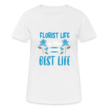 Designer floral Fleuriste Fleuriste Fleuriste - T-shirt respirant Femme - blanc - Devant - AI Model Female 172 dark (172cm)