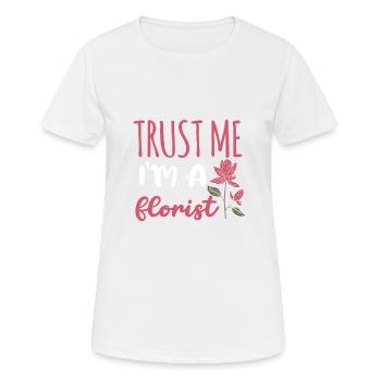 Designer floral Fleuriste Fleuriste Fleuriste - T-shirt respirant Femme - blanc - Devant - AI Model Female 172 dark (172cm)