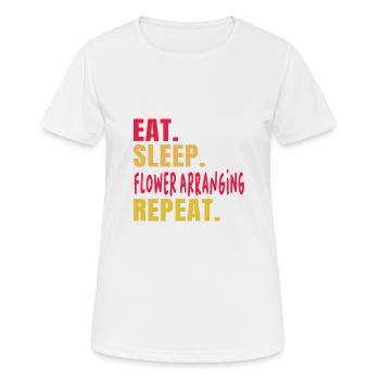 Designer floral Fleuriste Fleuriste Fleuriste - T-shirt respirant Femme - blanc - Devant - AI Model Female 172 dark (172cm)