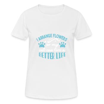 Designer floral Fleuriste Fleuriste Fleuriste - T-shirt respirant Femme - blanc - Devant - AI Model Female 172 dark (172cm)