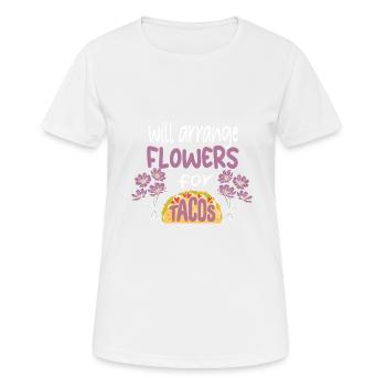 Designer floral Fleuriste Fleuriste Fleuriste - T-shirt respirant Femme - blanc - Devant - AI Model Female 172 dark (172cm)