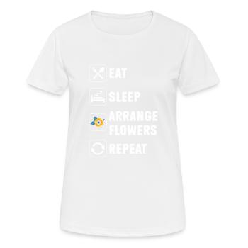 Designer floral Fleuriste Fleuriste Fleuriste - T-shirt respirant Femme - blanc - Devant - AI Model Female 172 dark (172cm)