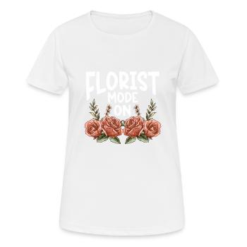 Designer floral Fleuriste Fleuriste Fleuriste - T-shirt respirant Femme - blanc - Devant - AI Model Female 172 dark (172cm)
