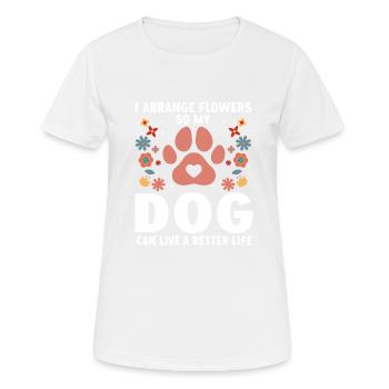 Designer floral Fleuriste Fleuriste Fleuriste - T-shirt respirant Femme - blanc - Devant - AI Model Female 172 dark (172cm)