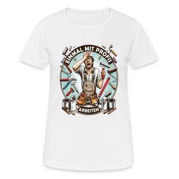 Working with professionals, funny master painter - Women's Breathable T-Shirt - white - Front - AI Model Female 172 dark (172cm)