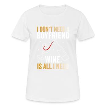 Wein: Meine Wahre Liebe - Frauen T-Shirt atmungsaktiv - Weiß - Vorne - AI Model Female 172 dark (172cm)