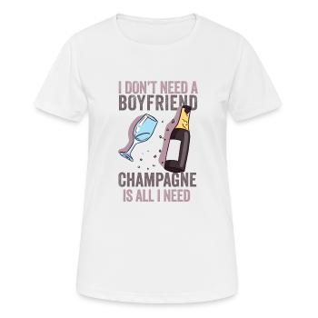 Sekt: Meine Wahre Liebe - Frauen T-Shirt atmungsaktiv - Weiß - Vorne - AI Model Female 172 dark (172cm)