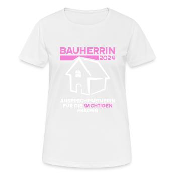 Contact person for important questions Client 2024 - Women's Breathable T-Shirt - white - Front - AI Model Female 172 dark (172cm)