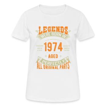 50th Birthday Vintage 1974 Classic Birthday 50 Yea - Women's Breathable T-Shirt - white - Front - AI Model Female 172 dark (172cm)