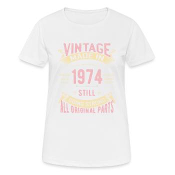 50th Birthday Vintage 1974 Classic Birthday 50 Yea - Women's Breathable T-Shirt - white - Front - AI Model Female 172 dark (172cm)