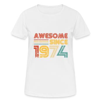 50th Birthday Vintage 1974 Classic Birthday 50 Yea - Women's Breathable T-Shirt - white - Front - AI Model Female 172 dark (172cm)
