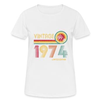50th Birthday Vintage 1974 Classic Birthday 50 Yea - Women's Breathable T-Shirt - white - Front - AI Model Female 172 dark (172cm)