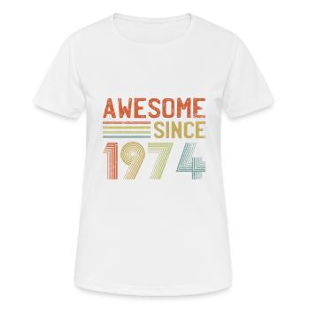 50th Birthday Vintage 1974 Classic Birthday 50 Yea - Women's Breathable T-Shirt - white - Front - AI Model Female 172 dark (172cm)