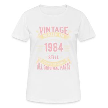 40th Birthday Vintage 1984 Classic Birthday 40 Yea - Women's Breathable T-Shirt - white - Front - AI Model Female 172 dark (172cm)