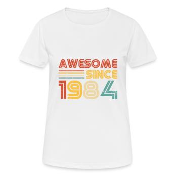 40th Birthday Vintage 1984 Classic Birthday 40 Yea - Women's Breathable T-Shirt - white - Front - AI Model Female 172 dark (172cm)