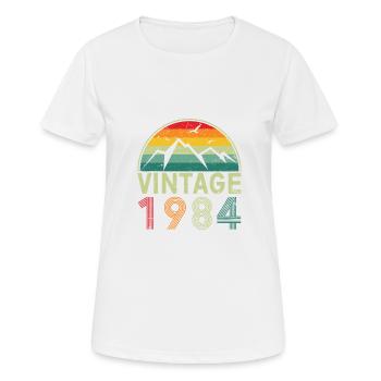 40th Birthday Vintage 1984 Classic Birthday 40 Yea - Women's Breathable T-Shirt - white - Front - AI Model Female 172 dark (172cm)