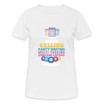Fier de l’appréciation de l’assistant d’activité - T-shirt respirant Femme - blanc - Devant - AI Model Female 172 dark (172cm)