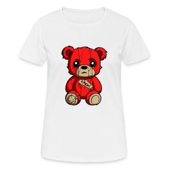 A slightly sad bear plush toy - Women's Breathable T-Shirt - white - Front - AI Model Female 172 dark (172cm)