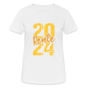 Pension de retraite Pension de pensionné 2024 - T-shirt respirant Femme - blanc - Devant - AI Model Female 172 dark (172cm)