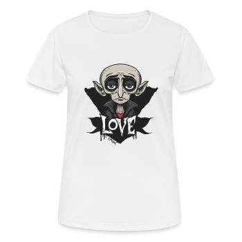 Le vampire de l’amour Nosferatu drôle et triste - T-shirt respirant Femme - blanc - Devant - AI Model Female 172 dark (172cm)