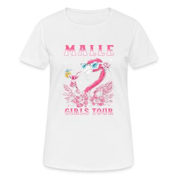 Visite des filles de Malle - T-shirt respirant Femme - blanc - Devant - AI Model Female 172 dark (172cm)