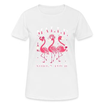 Visite des filles de Malle - T-shirt respirant Femme - blanc - Devant - AI Model Female 172 dark (172cm)