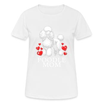 Maman caniche - T-shirt respirant Femme - blanc - Devant - AI Model Female 172 dark (172cm)