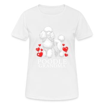 Grand-mère caniche - T-shirt respirant Femme - blanc - Devant - AI Model Female 172 dark (172cm)