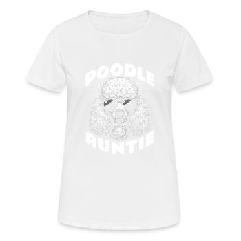 Tante caniche - T-shirt respirant Femme - blanc - Devant - AI Model Female 172 dark (172cm)