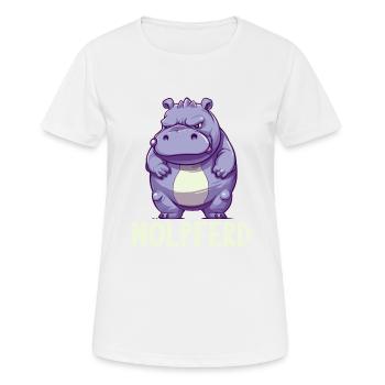 Hippo Hippo Complain Complainer Nölpferd - Women's Breathable T-Shirt - white - Front - AI Model Female 172 dark (172cm)