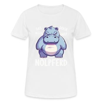 Hippo Hippo Complain Complainer Nölpferd - Women's Breathable T-Shirt - white - Front - AI Model Female 172 dark (172cm)