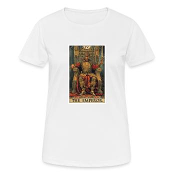 Tarot card The Emperor The Ruler - Women's Breathable T-Shirt - white - Front - AI Model Female 172 dark (172cm)
