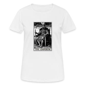 Tarot card The Emperor The Ruler - Women's Breathable T-Shirt - white - Front - AI Model Female 172 dark (172cm)