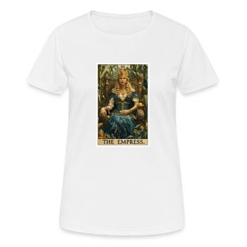 Tarot Card The Empress The Ruler - Women's Breathable T-Shirt - white - Front - AI Model Female 172 dark (172cm)